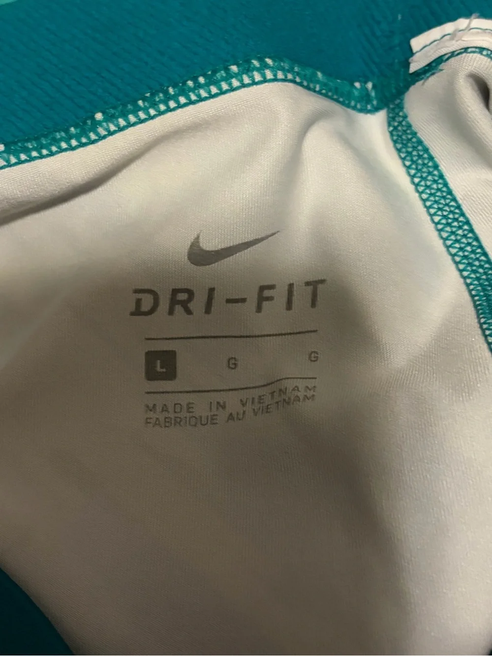 Nike Pro Girls Green and Teal Printed Leggings